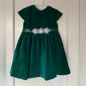 Florence Eiseman Size 4 Green Velvet Dress